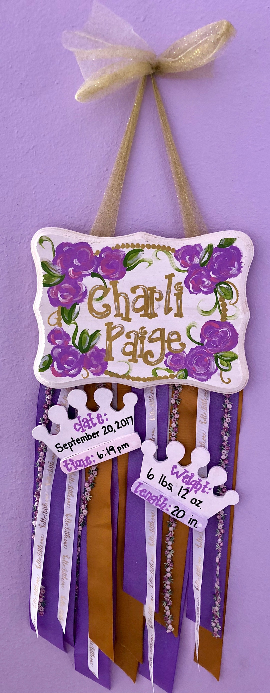 Hospital Door Hanger baby Girl Etsy Denmark