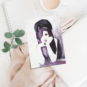 Amy Winehouse Portrait Painting, Amy Whinehouse Abstract Portrait, Watercolor Portrait Amy Winehouse Poster, Amy Winehouse Art Singer Art