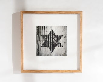 Judaica Art Print: Star of David Abstract Painting Modern Jewish Artwork