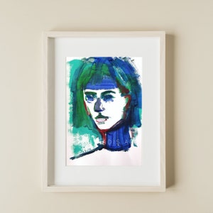 Original Painting Woman, Contemporary Portrait, Figurative Woman Art, Original Female Art, Abstract Face Artwork, Woman Portrait Painting