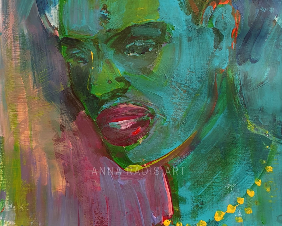 Black Woman Painting, African American Painting, Figurative Art