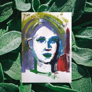 Abstract Face Painting, Figurative Woman Art, Abstract Face Artwork, Woman Portrait Painting, Female Original Painting, Figurative Painting