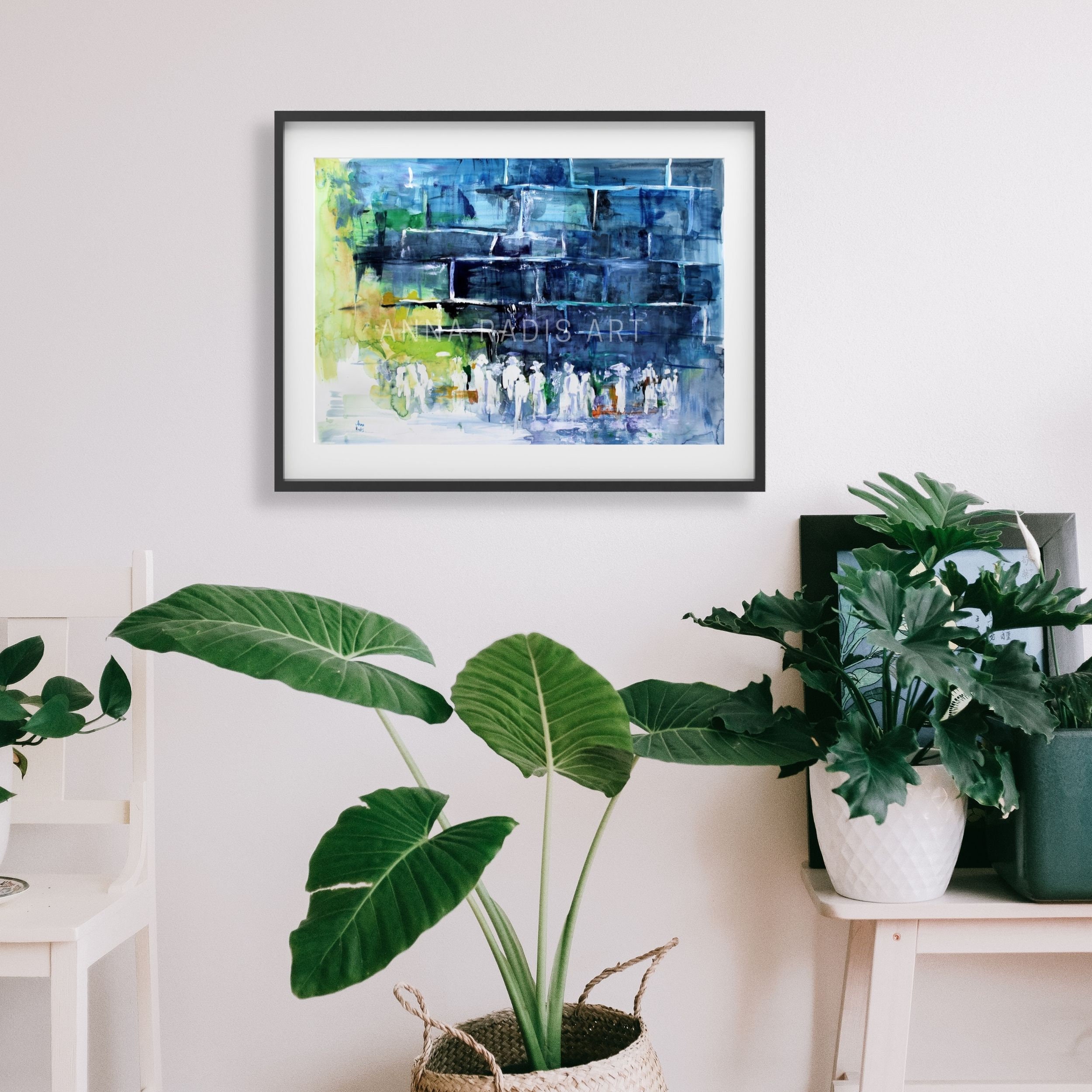 Modern Judaica Art, Judaica Wall Art Jewish Art, Jewish Home Decor Israel Painting, Jewish Gifts ...