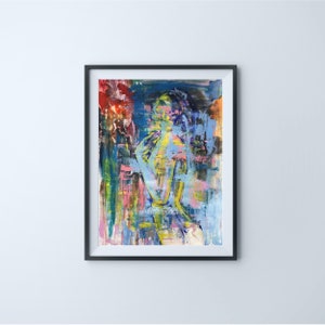 Original Female Body Art Painting - Contemporary Artwork Handmade Fine Art - Abstract Figurative Woman Figure Painting Hand-Painted