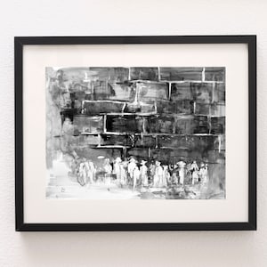 Jewish Art Jerusalem Art Jewish Painting, Israeli Art Jewish Artwork, Israel Painting Modern Judaica Art, Jewish Wall Art Wailing Wall