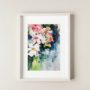 Watercolor Flowers Painting, Abstract Floral Painting, Watercolor Artwork Botanical, Watercolor Artwork Flowers, Floral Watercolor Abstract
