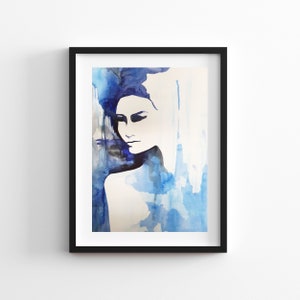 Watercolor Abstract Portrait Painting Original Watercolor, Abstract Face Painting Figurative Painting, Woman Face Watercolor Painting