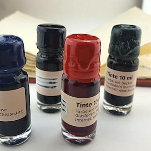 INKT * VULPENINKT * SCHRIJFINKT * Schilderkleur * Vulpeninkt * Harry Potter-stijl * 4 kleuren * ook voor glazen penpunten