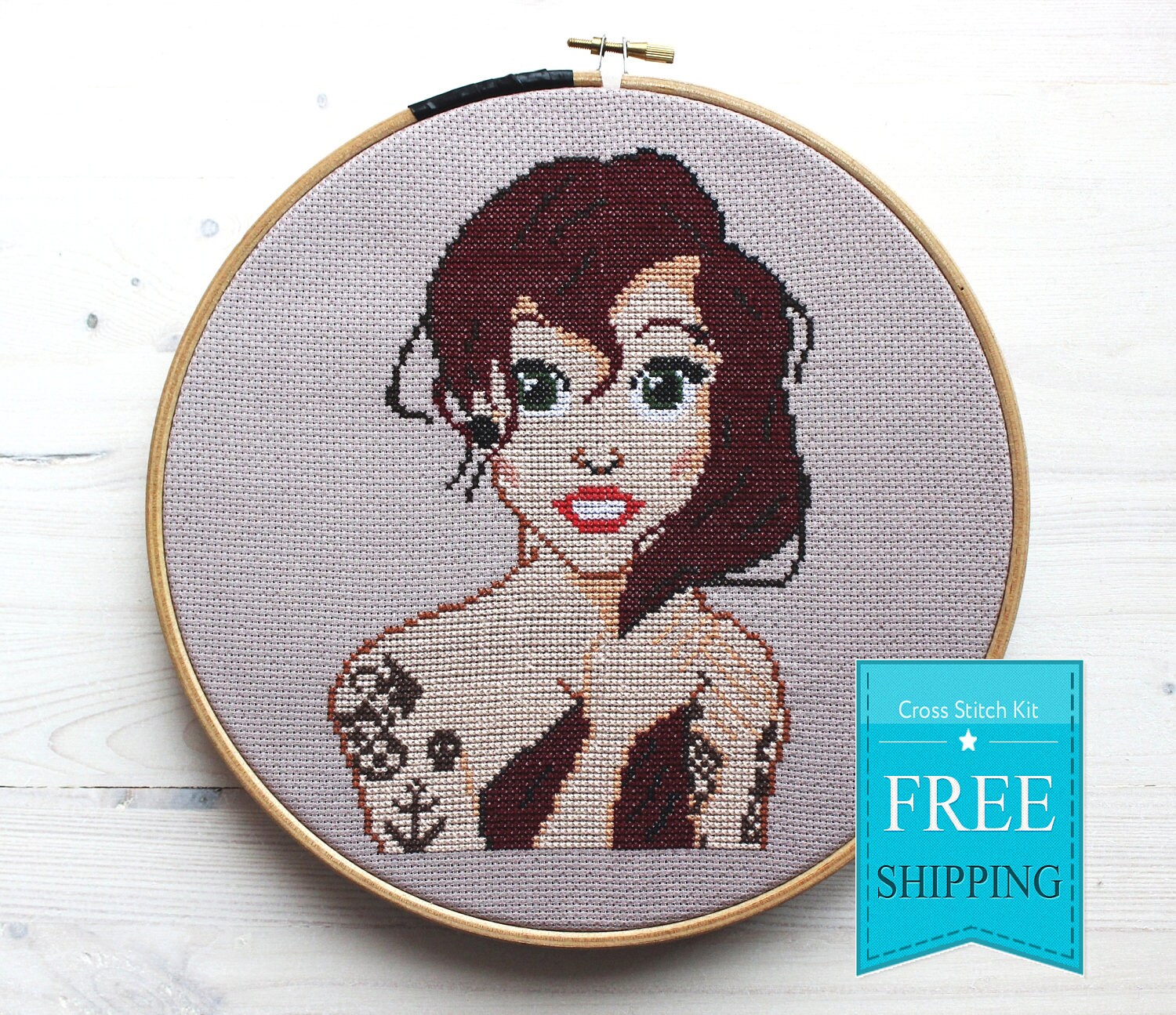 Ariel Cross Stitch Kit Mermaid Cross Stitch Kit Disney Cross | Etsy
