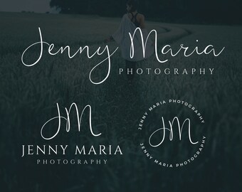 Premade Logo Design, Photography Logo, Photography Logo and Watermark, Logo Set, Brand Set, Watermark, Script Font Logo Design