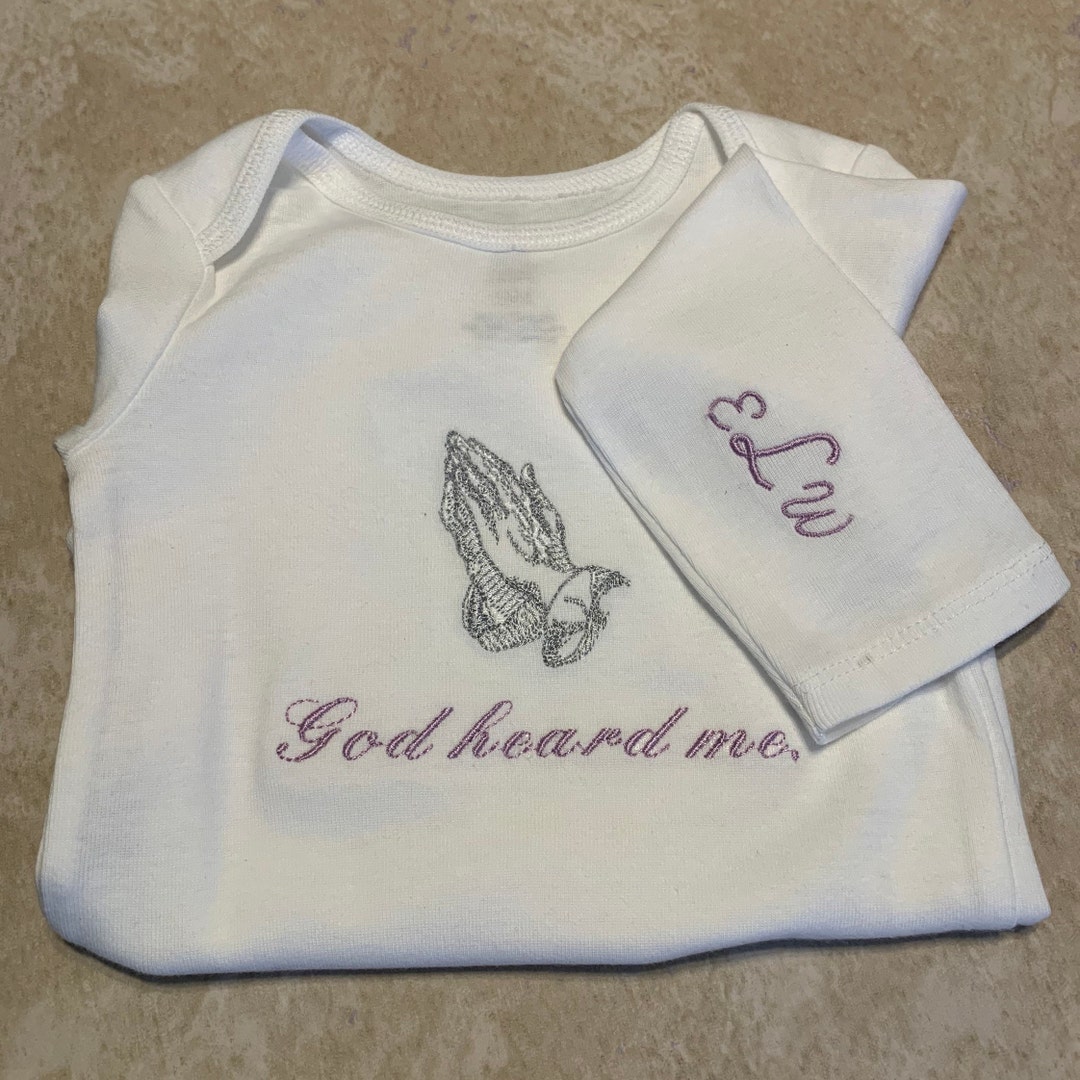One piece baby outfit / long sleeve baby body suit embroidered Etsy.de