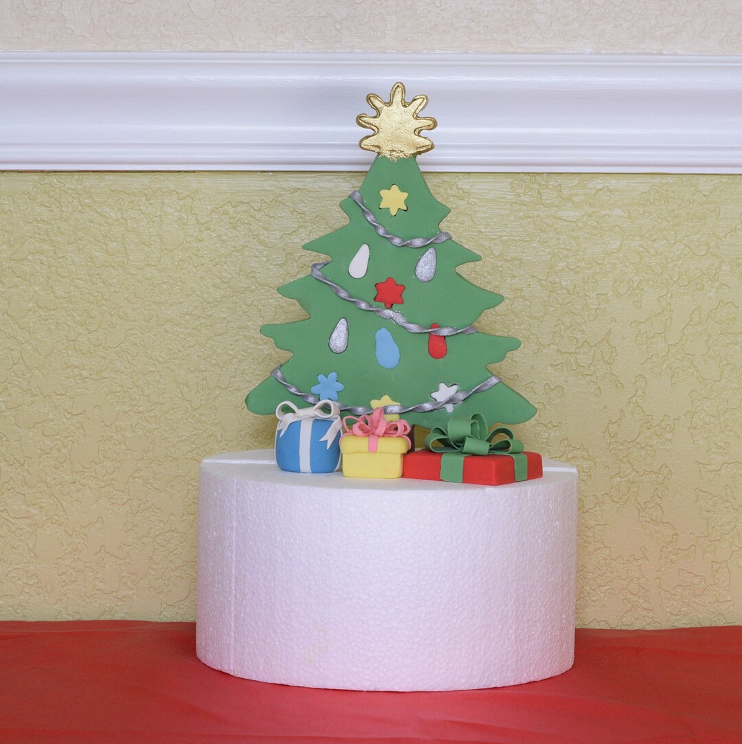 Christmas Tree With Fondant / Gum Paste Gift Wrapped Boxes for Etsy