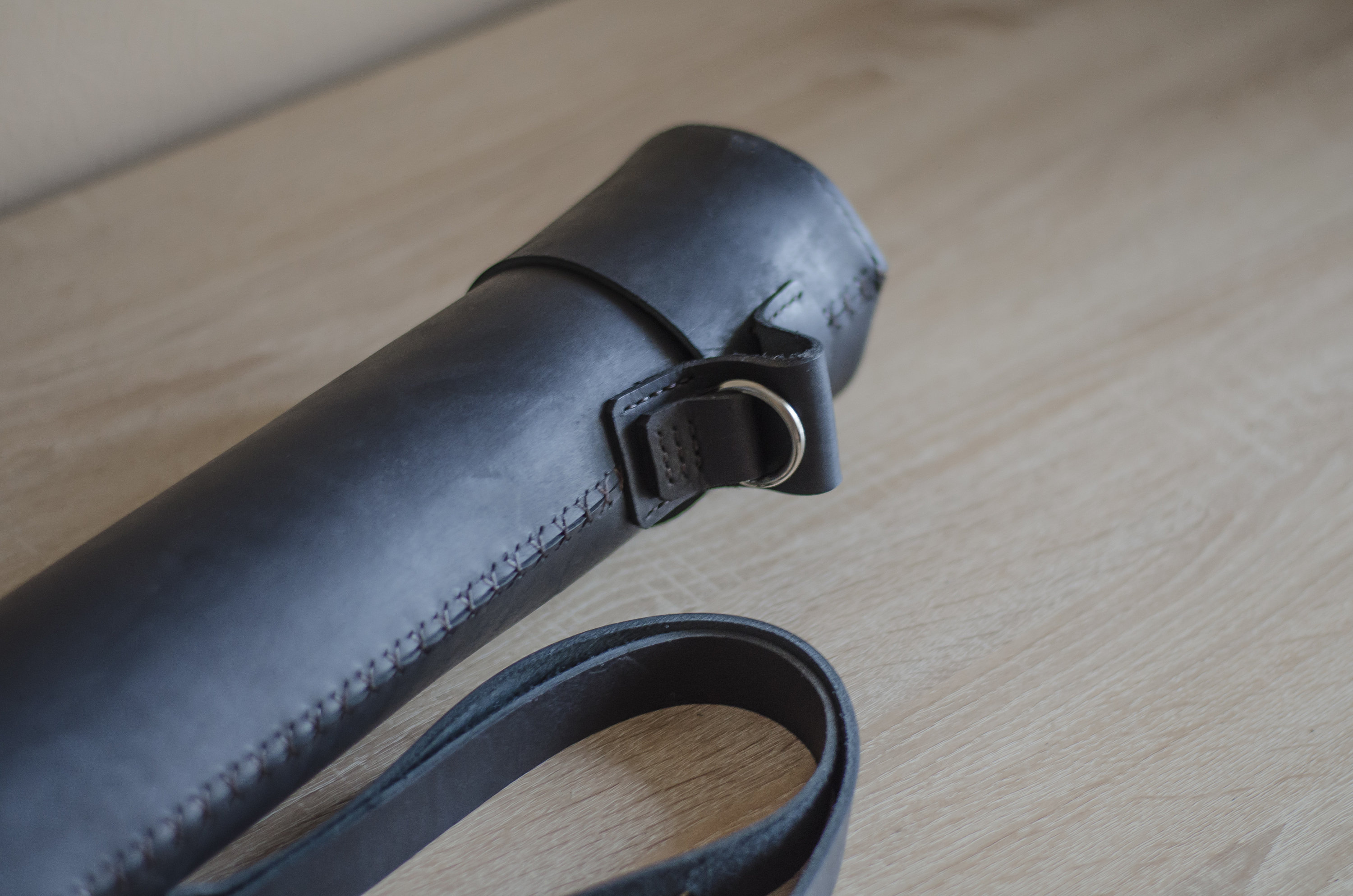 Leather Document Tube holder gwent bag travel case 27.5/5 in Etsy