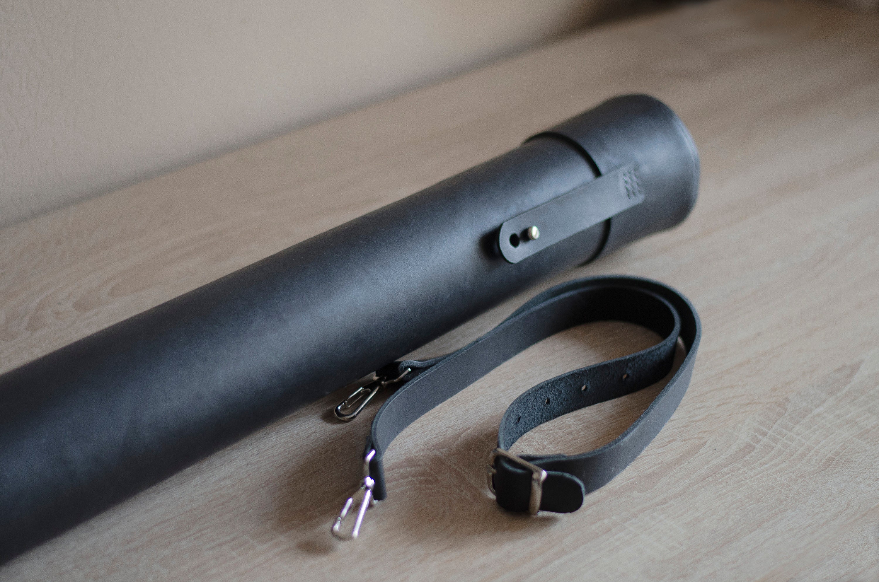 Leather Document Tube holder gwent bag travel case 27.5/5 in Etsy