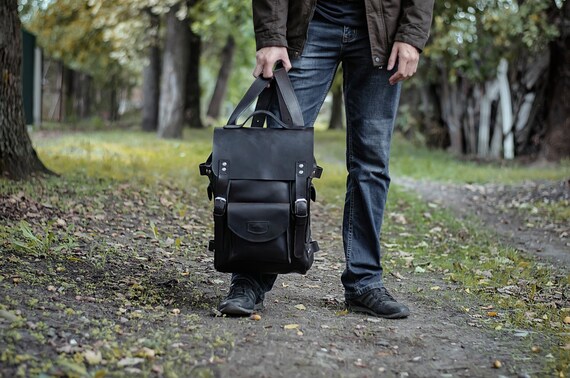 vintage style laptop backpack