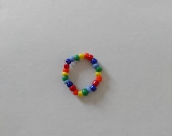 LGBT toe ring,rainbow toe ring,LGBT,LGBT accessories,rainbow toe ring,Gay pride toe ring,pride toe ring,elasticated toe ring, multicoloured