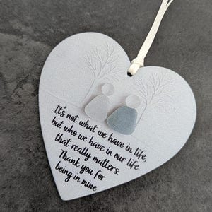 Frosted Acrylic Friendship Ornament, Etched Tree Keepsake.