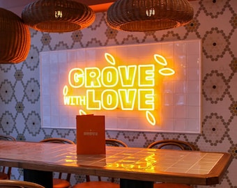 Letrero de neón de restaurante / Letrero de neón personalizado, Letrero de neón con logotipo,