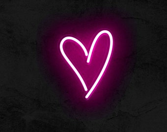 neon heart etsy