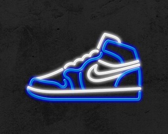 nike shoe neon light