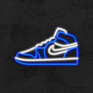 nike shoe neon light