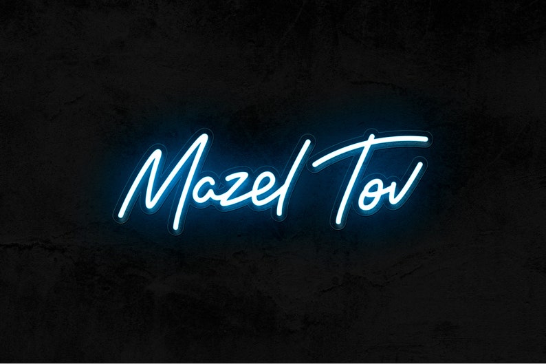 Mazel Tov LED Neon Sign Mazel Tov Decor Mazel Mazel Tov - Etsy
