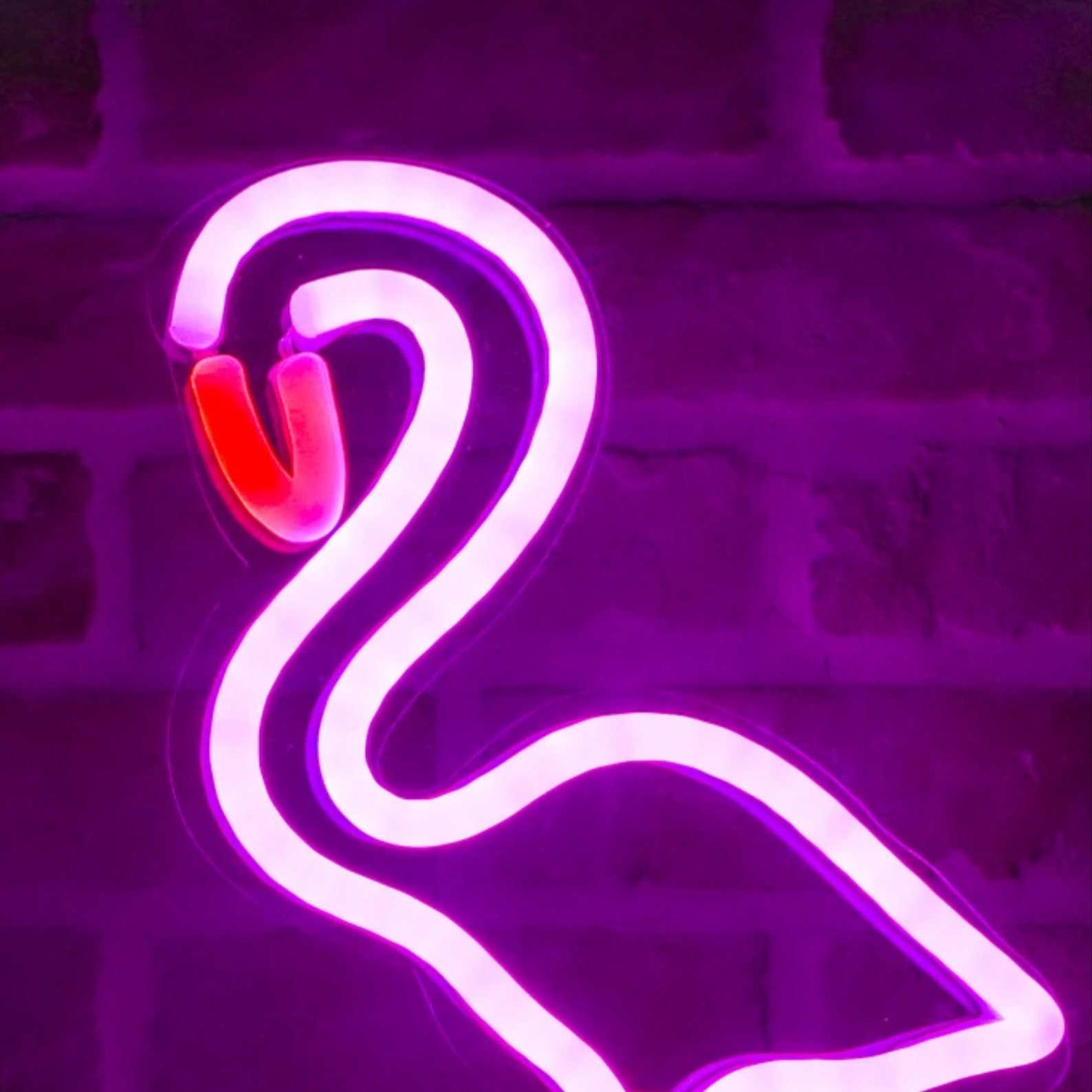 Flamingo LED Neon Sign Pink Flamingo Flamingo Party Home Etsy