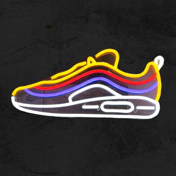 masa Clavijas Línea de metal Air Max 1/97 Sean Wotherspoon / LED Neon Sign Neon Sneakers - Etsy España