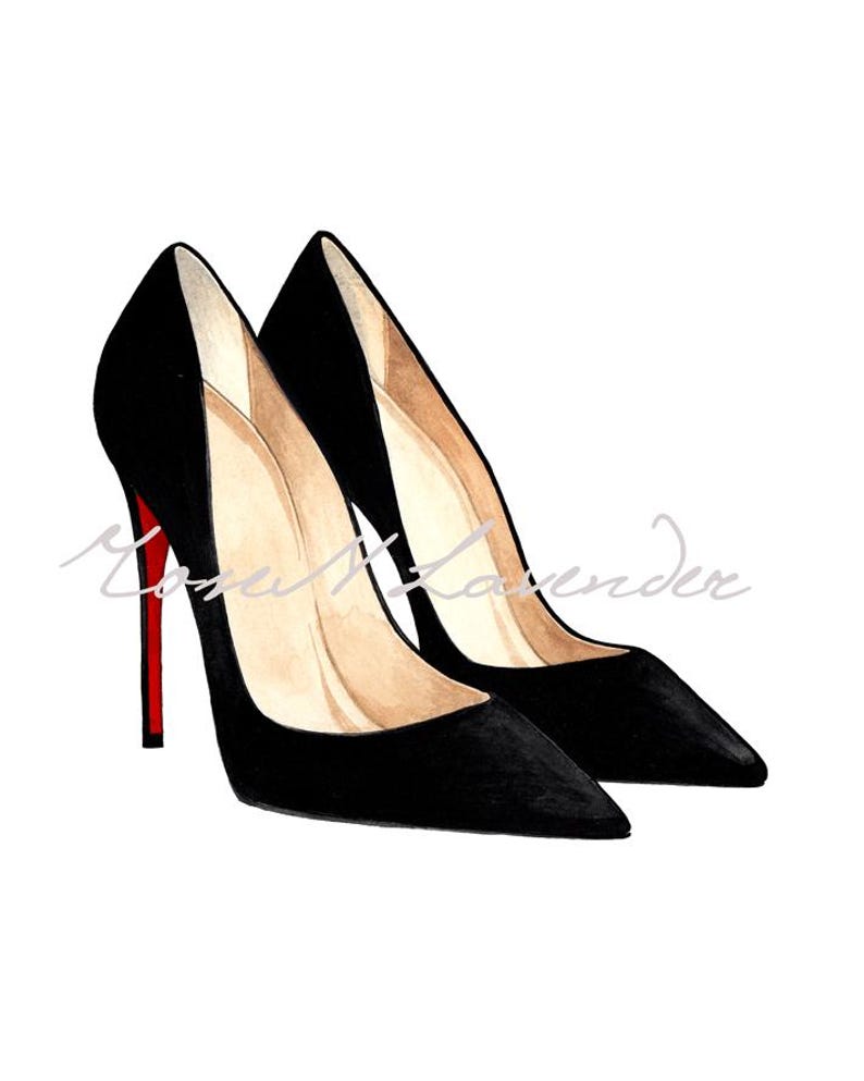 Black Shoes Print, Fashion Wall Art, Shoes Print, Fashion Print, Shoe Wall Art, Black Heels, Shoes Poster image 6