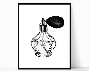 Perfume Bottle Print, Vintage Perfume Art, Dressing Table Art, Printable  Art, Bedroom Wall Art, Antique Perfume, Art Print