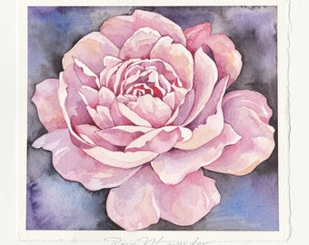 Pfingstrose Malerei Aquarell Original Rosa Blume Botanische Kunstwerk Pfingstrose Illustration Rosa Blume Aquarell Pfingstrose Aquarell Wandkunst