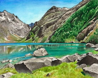 Custom Landscape, Watercolor Painting, Custom Painting, Custom Art,  Painting  From Photo, Landscape Watercolor, Commission Art