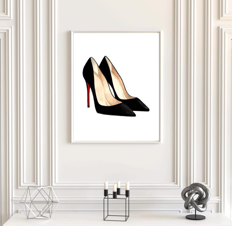 Black Shoes Print, Fashion Wall Art, Shoes Print, Fashion Print, Shoe Wall Art, Black Heels, Shoes Poster image 9