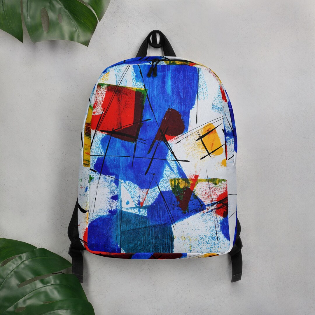 Abstract Pattern Backpack Minimalist Abstract Backpack - Etsy