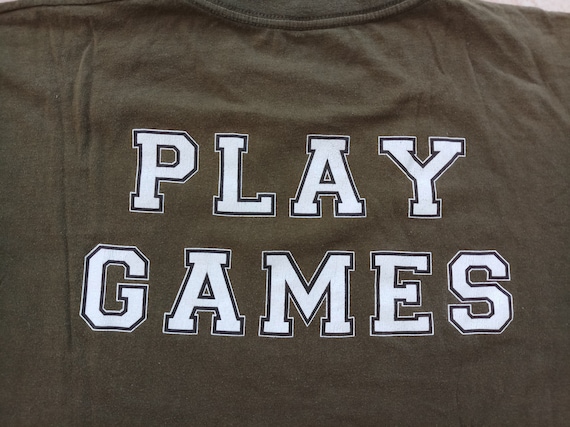DOG EAT DOG Play Games 1996 Vintage T-shirt Olive Green Hardcore