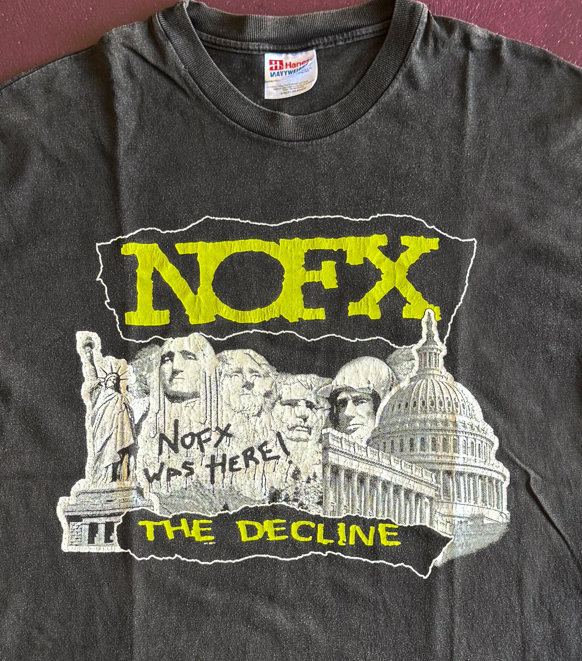【山田bot さま】NOFX「THE DECLINE」ＴシャツXL　FAT 最終値下げ NOFX THE DECLINE Tシャツ ブラック 最終値下げ