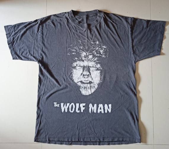 THE WOLF MAN 90's vintage black t-shirt 1941 ameri