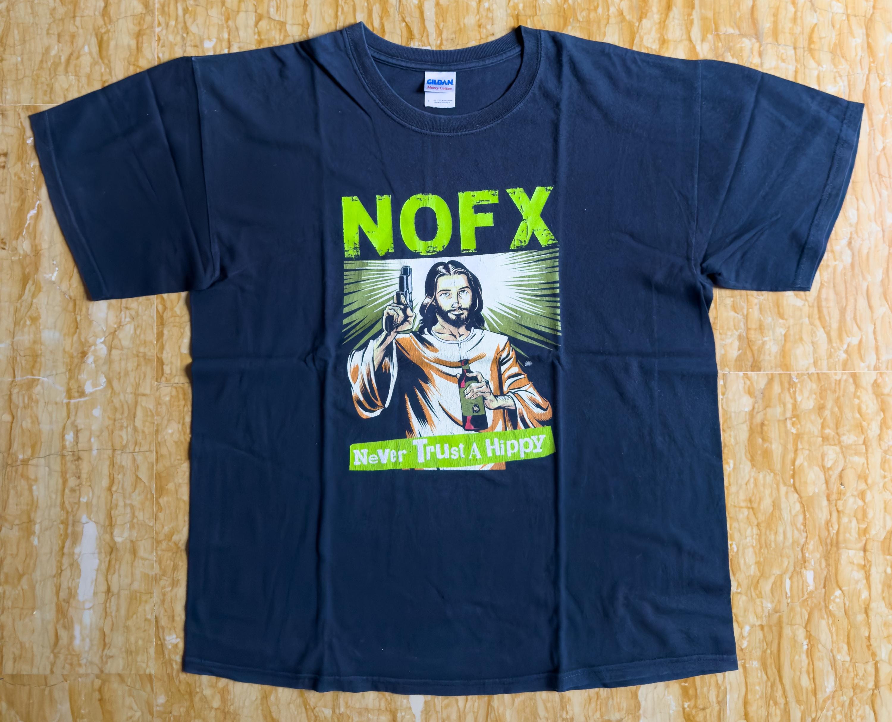 NOFX Never Trust A Hippie Vintage Black T-shirt - Etsy 