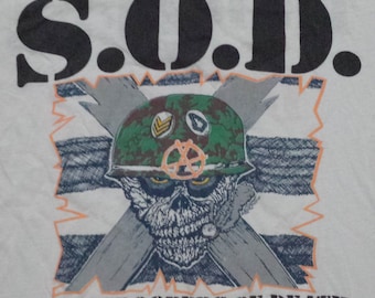 S.O.D. Stormtroopers Of Death 1987 True Vintage T-shirt Ultra Rare