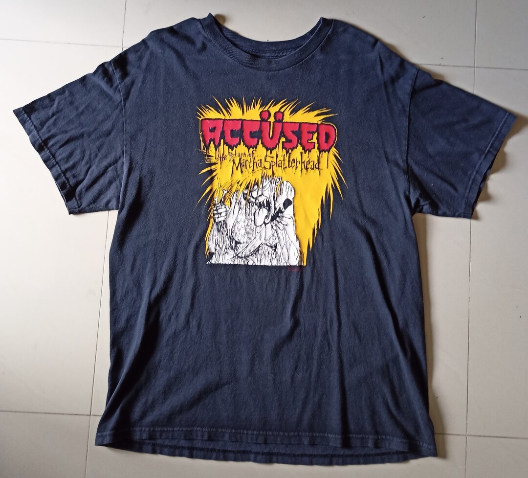 thumbnail image 2 of THE ACCUSED The Return Of Martha Splatterhead Early '00 Vtg Black T 2 of 10