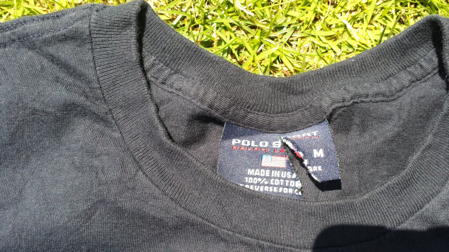 POLO SPORT by Ralph Lauren Navy Blue T-shirt American Flag Logo 