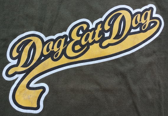 DOG EAT DOG Play Games 1996 Vintage T-shirt Olive Green