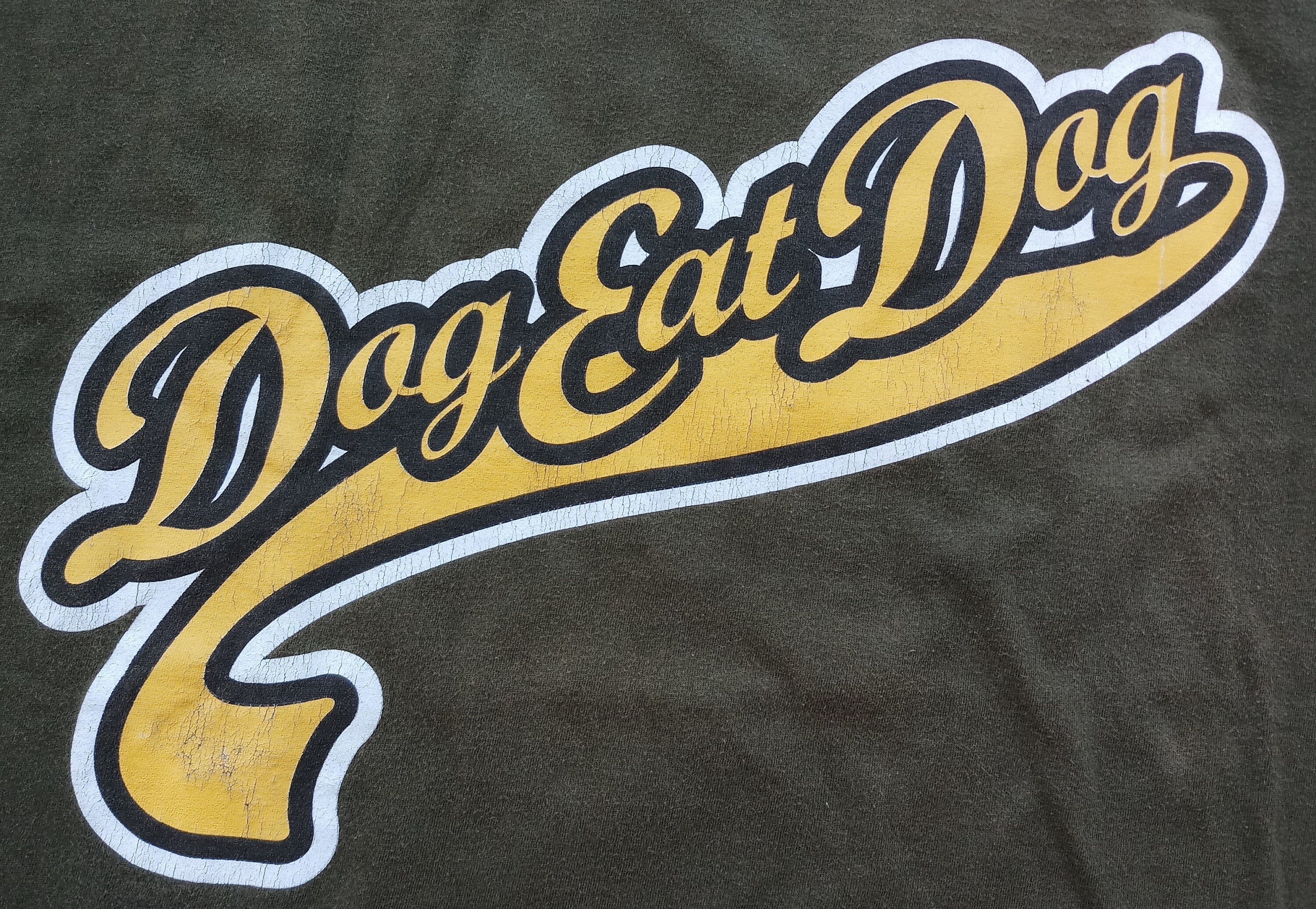 DOG EAT DOG Play Games 1996 Vintage T-shirt Olive Green Hardcore