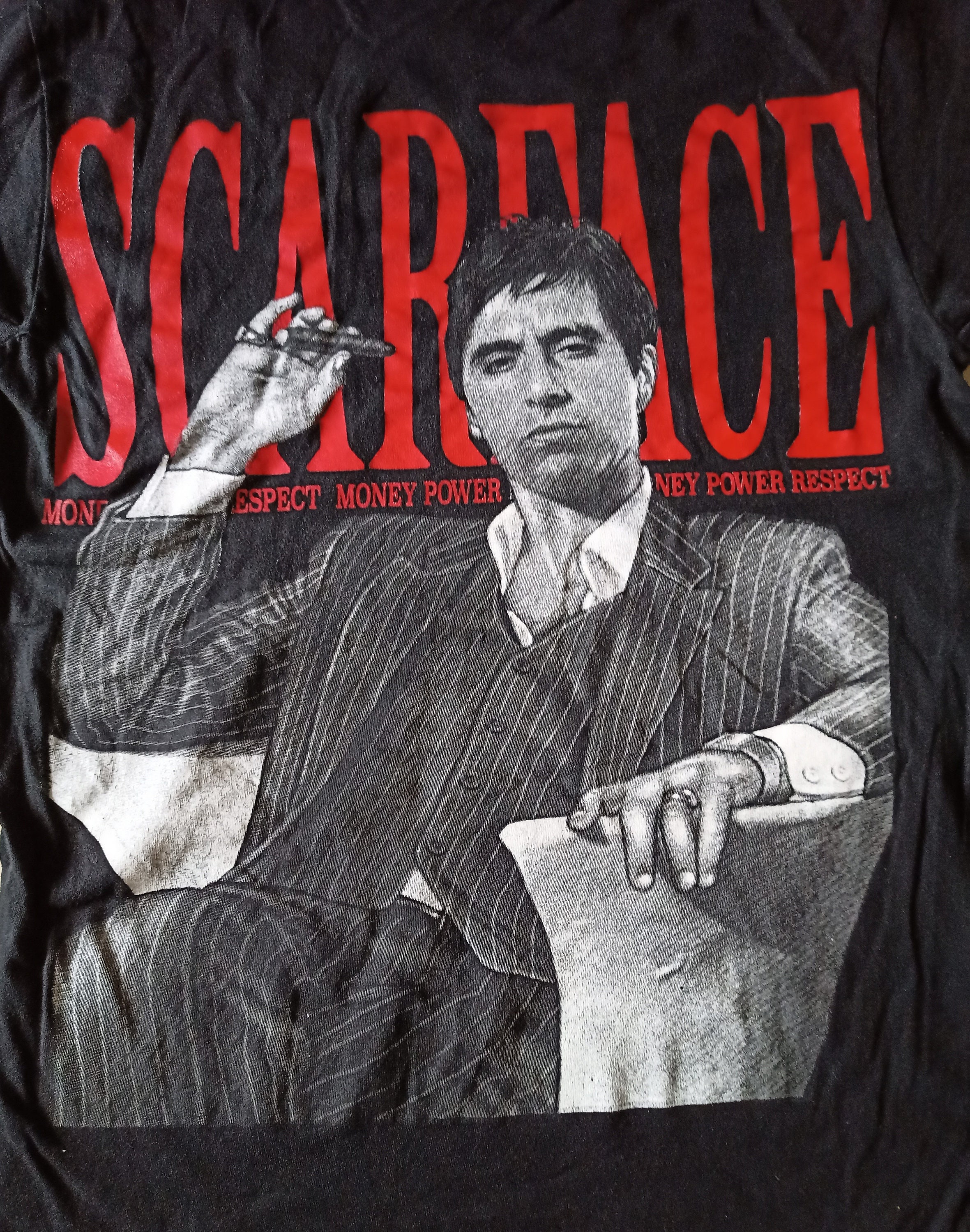 Camiseta negra vintage de SCARFACE, Tony Montana, \, image size:2361x3000