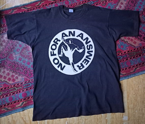 90's No For An Answer ビンテージ バンド Tシャツ No For An Answer ヴィンテージ 80年代 ブラック T シャツ - Etsy 日本