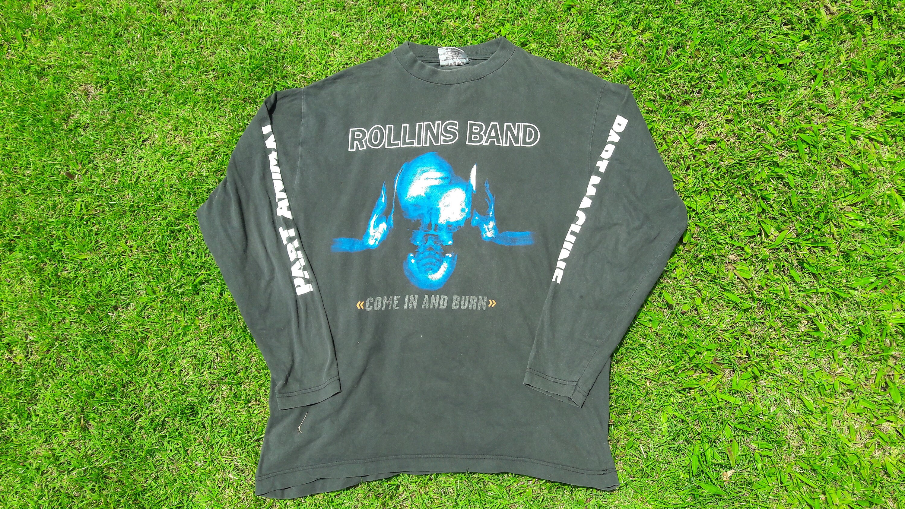 ランキング第1位 and in Come BAND ROLLINS Burn T-shirt Sleeve Long Vintage ミュージシャン