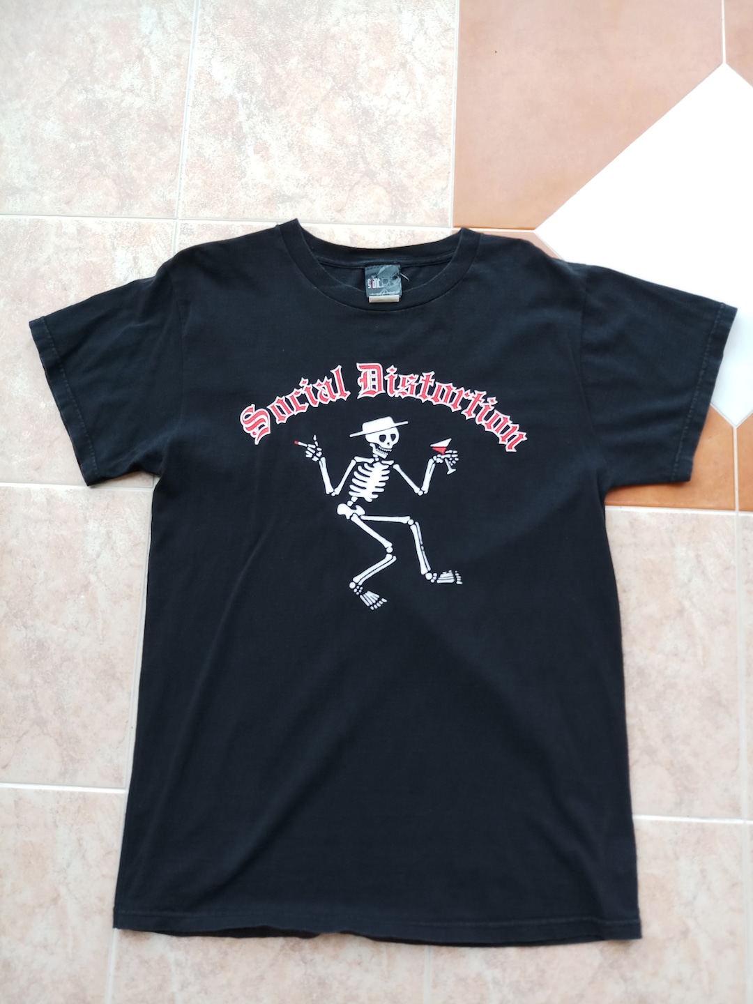 Social Distortion 00's バンドTシャツ Mike Ness SOCIAL DISTORTION Original Vintage T-shirt Black Giant Label