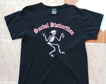 SOCIAL DISTORTION Original Vintage T-shirt Black Giant Label Mike