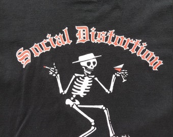 SOCIAL DISTORTION Original Vintage T-shirt Black Giant Label