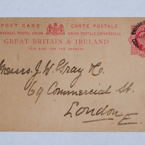 Correio Britânico de Constantinopla, cartão postal de 1903